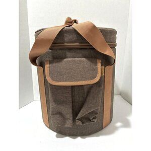 Meinl Sonic Energy crystal singing chalice bag in a brown, heavy-duty padded